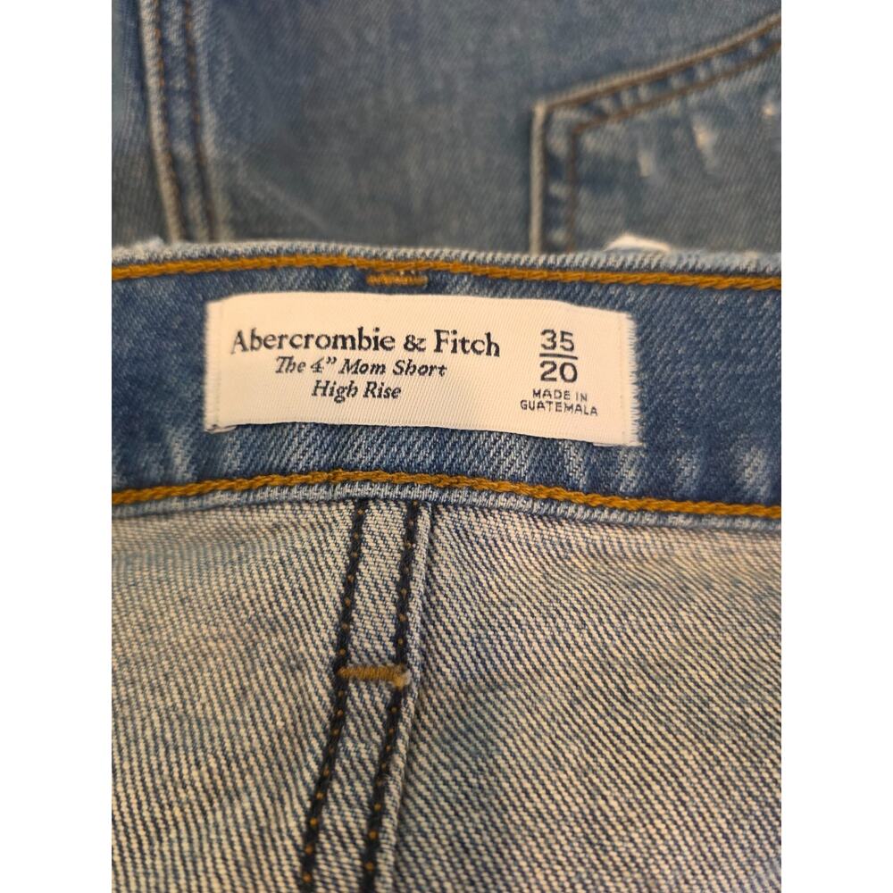 Abercrombie & Fitch The 4" Mom Short High Rise Denim Shorts Size 20/ 35 Western - Picture 5 of 6